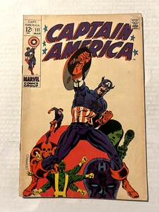 CAPTAIN AMERICA #111 "DEATH" OF STEVE ROGERS JIM STERANKO COVER ART 1969 - Bild 1 von 6