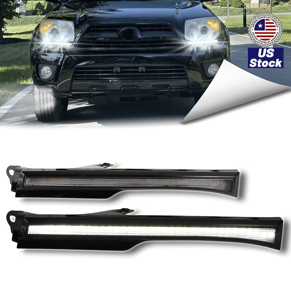 Luces de señal de giro DRL marcador lateral del faro delantero para Toyota 4Runner 2006-2009 Foto 1 de 4