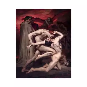 Bouguereau, Dante and Virgile in Hell, 1850, Pearl Photo Paper, 11" x 14" - Picture 1 of 10