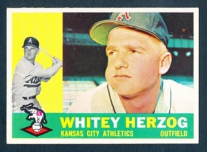 1960 Topps Béisbol #92 Whitey Herzog Casi Nuevo+ - Imagen 1 de 2