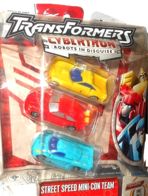 Transformers Cybertron STREET SPEED Mini-con team minicons 2005 complete racecar - Image 1 of 4