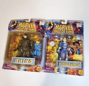 Marvel Hall of Fame Action Figure Bundle Invisible Woman and Rhino Toybiz 1996 - Picture 1 of 15