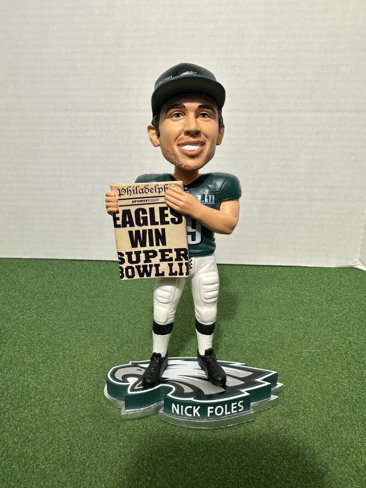RARO Nick Foles Philadelphia Eagles Edición Limitada SuperBowl Bobblehead 45/2018 Foto 1 de 4
