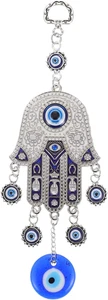 Wanddeko Fatimas Hand mit Nazar Boncuk Blauer Schutzanhänger Haus Deko - Bild 1 von 9