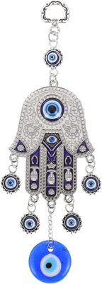 Wanddeko Fatimas Hand mit Nazar Boncuk Blauer Schutzanhänger Haus Deko - Bild 1 von 4