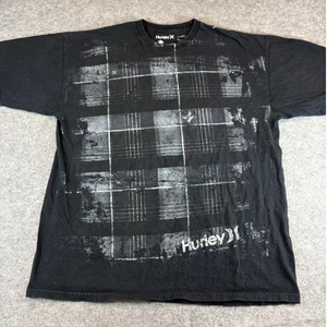 Camisa Hurley De Colección Para Hombres XL Negra Gráfica Camiseta Y2K Skate Surf Grunge Ropa de Calle  - Imagen 1 de 4