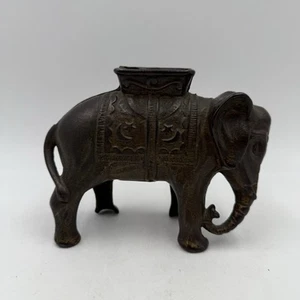 Vintage Cast Iron Elephant Bank - 6.25” Long x 5.25" Tall - Picture 1 of 15