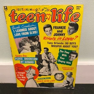 Teen Life Magazine November 1962 Elvis Frankie Avalon Sandra Dee Complete Pinups - Foto 1 di 9