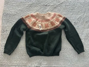 BonTon Jacquard Star Etoile Sweater Girls 12y New - Picture 1 of 4
