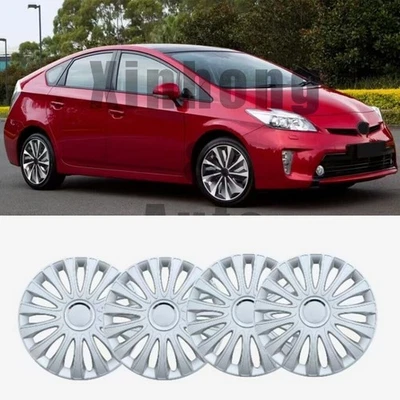 15" inch Hubcaps For Toyota Prius Wheel Rim Covers Snap On Silver 4pcs R15 Foto 1 de 4