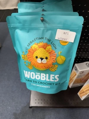 The Woobles Sebastian the Lion Crochet Kit and Hook Set for Beginners