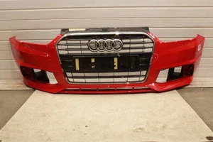 AUDI A1 8X SE FRONT BUMPER IN RED AND CENTRE GRILLE 8XA807437 2015 16 17 18 F/L - Picture 1 of 24