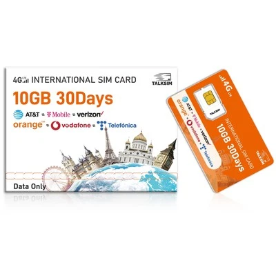 SIM TALKSIM 10 GB 30 días internacional: 5G/4G LTE para 45 países Foto 1 de 4