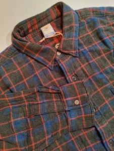 Camisa Faherty Reversible Belmar Manga Larga Azul Carbón Rojo Cuadros Para Hombres XXL - Imagen 1 de 11
