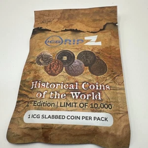 ICG RipZ Monedas Históricas del Mundo 1ª Edición Paquete Misterioso Sellado Límite 10.000 - Imagen 1 de 2