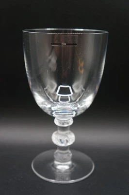 Lalique Crystal Saint Hubert Tall Water Goblet 6 5/8 Inches France. - Image 1 of 4