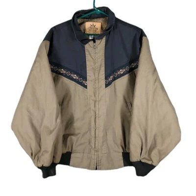 Chaqueta azteca Canyon Guide Outfitters SW negra y tostada 2XL de colección de los 90 Foto 1 de 4