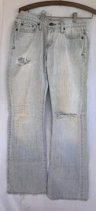 Legging jean taille moyenne femme bleu clair denim vieilli Abercrombie Fitch taille 2S - Photo 1/12