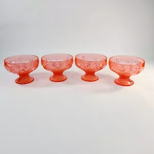 4 Pack Pioneer Woman Sunny Days Ice Cream Cups, Coral 10 oz Tritan 3" Tall NEW - Picture 1 of 6