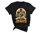Christian Motorcycle Biker I Ride With Jesus Faith T-Shirt