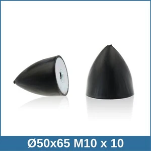 Typ PE Ø50x65 M10x10 NK 55° Shore Parabelpuffer Gummi-Metall-Puffer - Picture 1 of 2