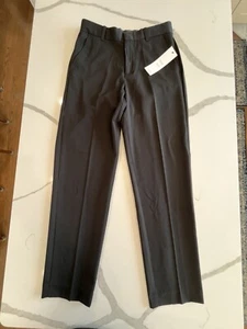 Calvin Klein Boy's Flat-Front Stretch Dress Pant Straight Leg Black Slim Fit 14 - Picture 1 of 3
