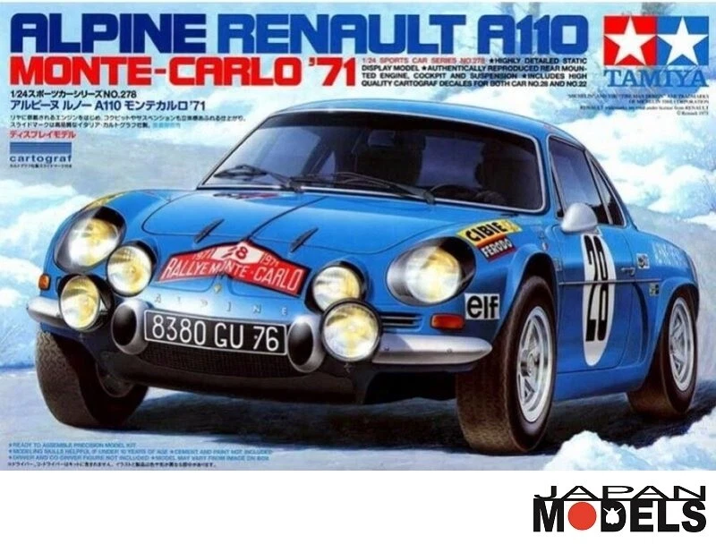 ALPINE RENAULT A110 Monte Carlo '71 D.andreson Stone Tamiya 24278 1/24 Model Kit - Immagine 1 di 1