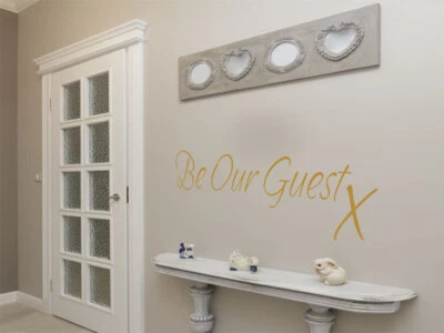 Welcoming 'Be Our Guest' Homely Wall Art Sticker, Modern Transfer, PVC — 第 1/4 张图片