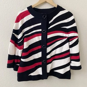 Chicos Azaria Sweater Cardigan Size 2 or Large 3/4 Sleeve Toggle Button - Bild 1 von 3