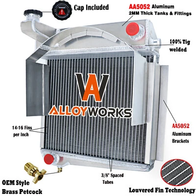 Radiador de aluminio de 4 filas para 1958-1967 Austin Healey Sprite MG Midget 948-1098 MT Foto 1 de 4