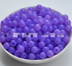 6mm 8mmm10mm12mm14mm16mm18mm20mm acrylic jelly round beads Jewelry Making - Picture 1 of 32