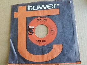 VINCE HILL - Edelweiss / A Woman Needs Love 1967 POP VOCAL 7" Tower Records - Imagen 1 de 2