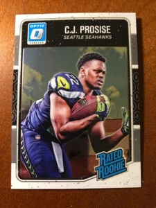 2016 Donruss Optic #154 C.J. Prosise RR RC Seattle Seahawks  - Picture 1 of 2