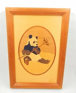 Bambú sosteniendo madera de panda con incrustación río Hudson firmado por Nelson - Imagen 1 de 7