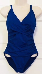 Tommy Bahama Blue Pearl OTS Cross Front Einteiler Badeanzug Größe 6 Blue Sapphire - Bild 1 von 10