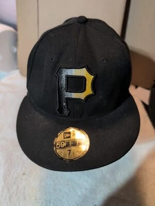 Pittsburgh Pirates 59Fifty New Era Mütze mit großem Logo nicht verstellbar Größe 7 - Bild 1 von 5