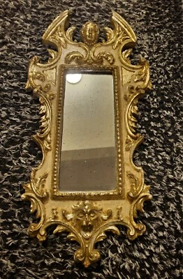Antique 19th Century Italian Gilded Gold  hand Carved Mirror - Image 1 of 4