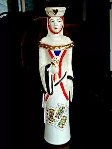 VINTAGE 1969 FZRA BROOKS LIQUOR WHISKEY LADY BOTTLE WITH POKER CARDS 16.25"H - Picture 1 of 10