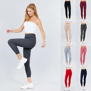 Pantalones de yoga largos de algodón para mujer 8477 - Imagen 1 de 42