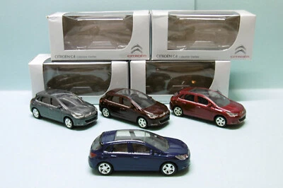 Norev - lot 4 CITROEN C4 gris + Bordeaux + rouge + bleu Neuve NBO 3 inches 1/64 - Photo 1/3