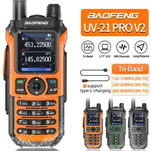 Baofeng UV-21 Pro V2 Walkie Talkie Bezprzewodowa częstotliwość kopiowania 999CH Szynka Radio - Zdjęcie 1 z 15