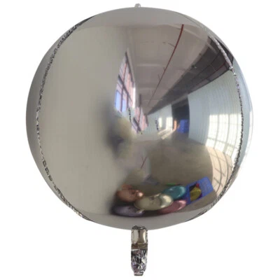 22" 4D Round Sphere Orbz Foil Balloons Mylar Balloons Birthday Party Christmas - Image 1 of 4