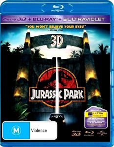 Jurassic Park 3D (Blu-ray, 1993) Sam Neill Adventure Region B