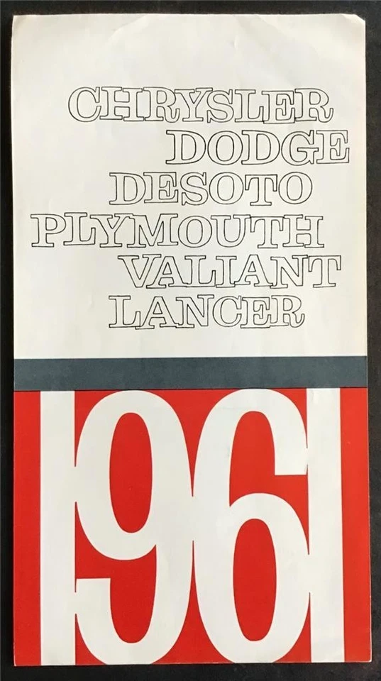 CHRYSLER Sales Brochure 1961 #CISA/R/COS/9/60 Dodge DESOTO Plymouth VALIANT+ - Image 1 of 3