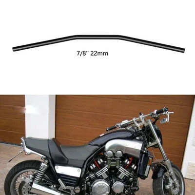 Manillar de moto 7/8" 22 mm barra recta negro mate para Yamaha Vmax 1200 Foto 1 de 4