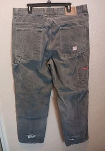 Vintage Y2K Ecko UNLTD Baggy Denim Carpenter Jeans Mens 42x34 Gray Early 2000s - Picture 1 of 11