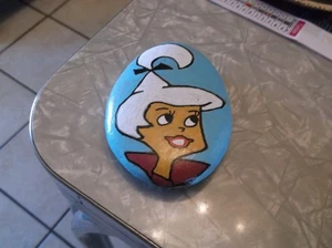 Hand Painted Judy Jetson Rock / Paperweight - Picture 1 of 6