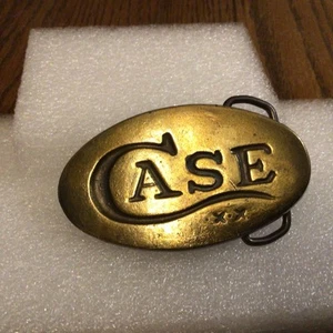 Hebilla de cinturón de latón macizo con logotipo Case XX, #3258, estado usado - Imagen 1 de 7