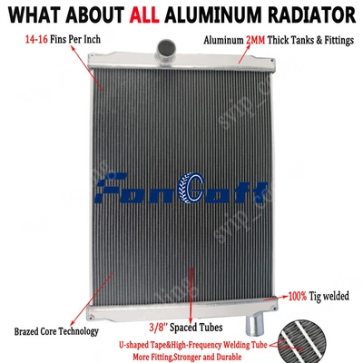 3-Row Radiator Fit 03-07 International Harvester 8600 9200i 9400i SBA & ProStar/ — 第 1/4 张图片