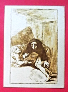 F. Goya Poster Print Dibujo Para Los Caprichos "El Vergonxoso" Museo Del Prado - Picture 1 of 6